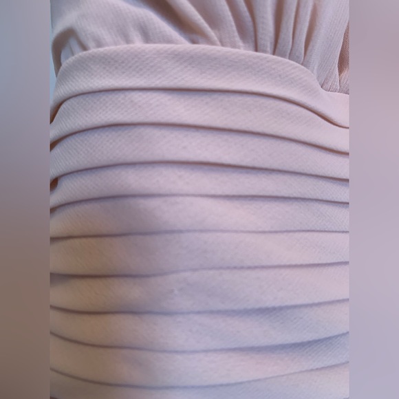 NWT AW Bridal Keyhole Chiffon Bridesmaid Dresses Long Formal Dress in Pearl Pink - Picture 12 of 13